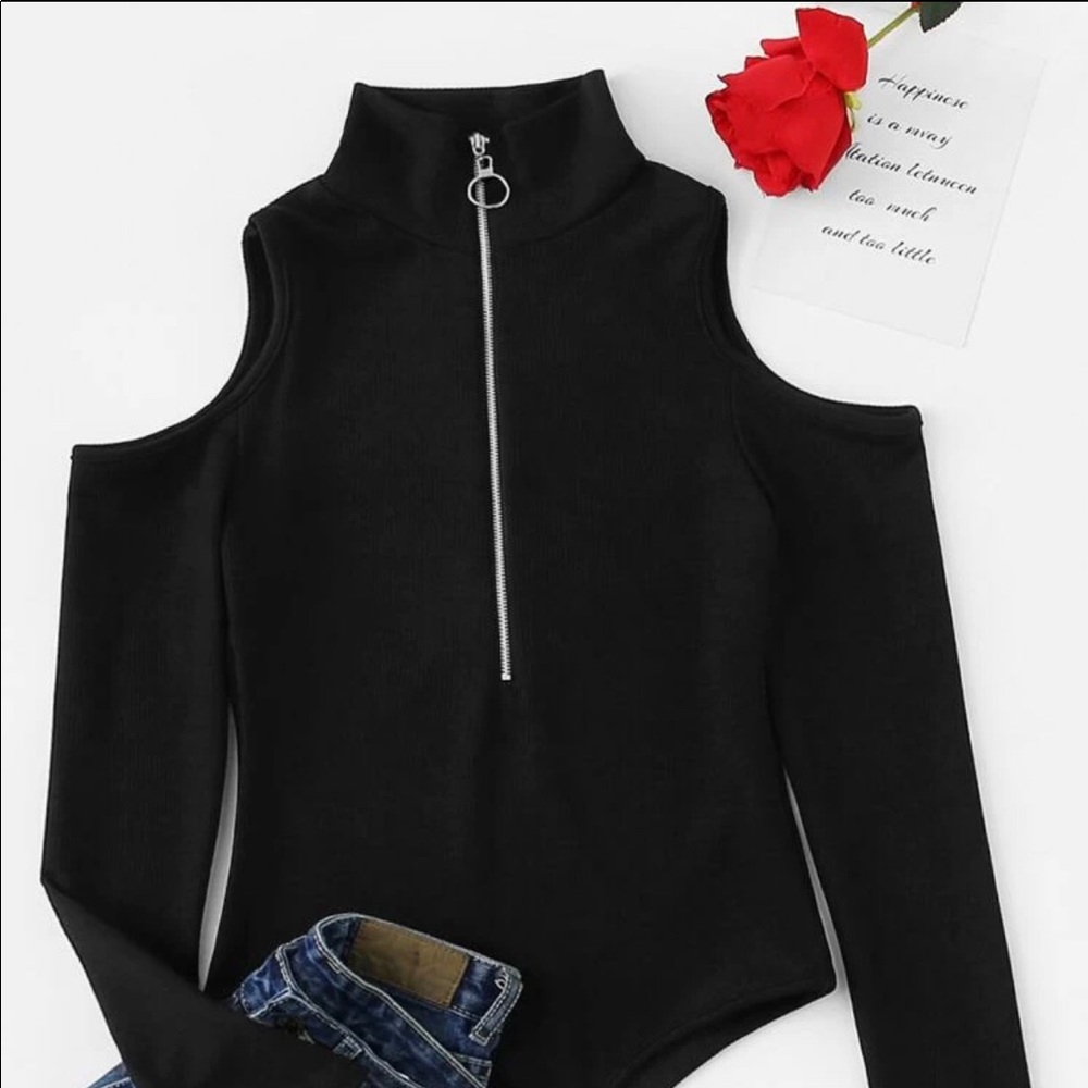 Shein cold shoulder bodysuit